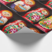 Colorful Matryoshka Dolls Cadeaupapier (Hoek)