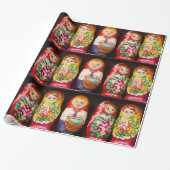 Colorful Matryoshka Dolls Cadeaupapier (Uitgerold)