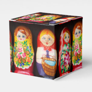 Colorful Matryoshka Dolls Favor Box Bedankdoosjes