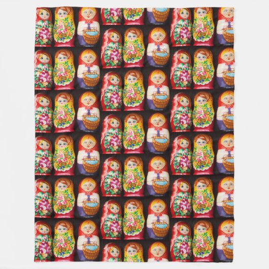 Colorful Matryoshka Dolls Fleece Blanket Deken (Voorkant)