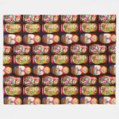 Colorful Matryoshka Dolls Fleece Blanket Deken (Voorkant (Horizontaal))
