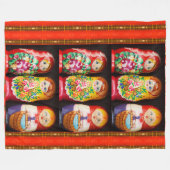Colorful Matryoshka Dolls Fleece Blanket Deken (Voorkant (Horizontaal))