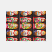 Colorful Matryoshka Dolls Fleece Deken (Voorkant (Horizontaal))