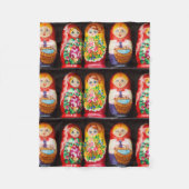Colorful Matryoshka Dolls Fleece Deken (Voorkant)