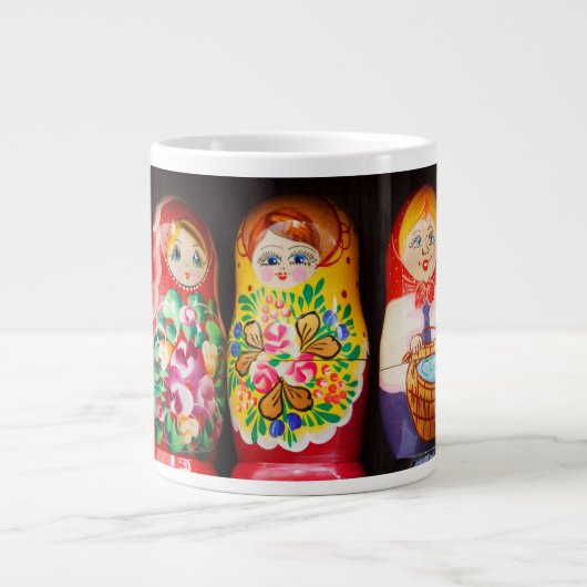 Colorful Matryoshka Dolls Grote Koffiekop (Voorkant)