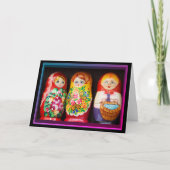 Colorful Matryoshka Dolls Kaart (Voorkant)