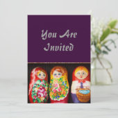 Colorful Matryoshka Dolls Kaart (Staand voorkant)