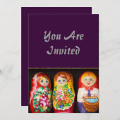 Colorful Matryoshka Dolls Kaart (Voorkant / Achterkant)