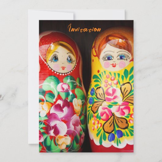 Colorful Matryoshka Dolls Kaart (Voorkant)