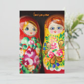 Colorful Matryoshka Dolls Kaart (Staand voorkant)