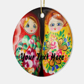 Colorful Matryoshka Dolls Keramisch Ornament (Links)