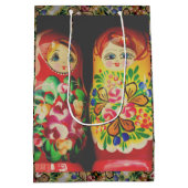 Colorful Matryoshka Dolls Large Gift Bag Medium Cadeauzakje (Achterkant)