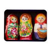Colorful Matryoshka Dolls Magneet (Horizontaal)