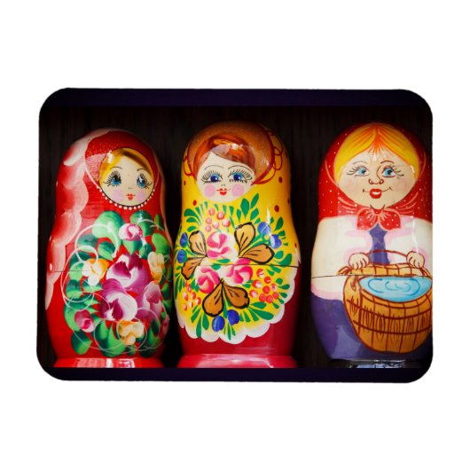 Colorful Matryoshka Dolls Magneet (Horizontaal)