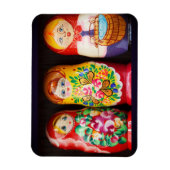 Colorful Matryoshka Dolls Magneet (Verticaal)
