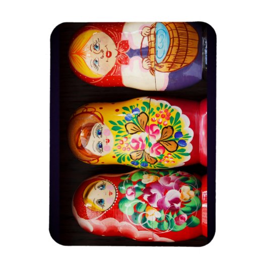 Colorful Matryoshka Dolls Magneet (Verticaal)