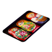 Colorful Matryoshka Dolls Magneet (Linkerzijde)