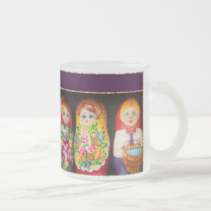 Colorful Matryoshka Dolls Matglas Koffiemok