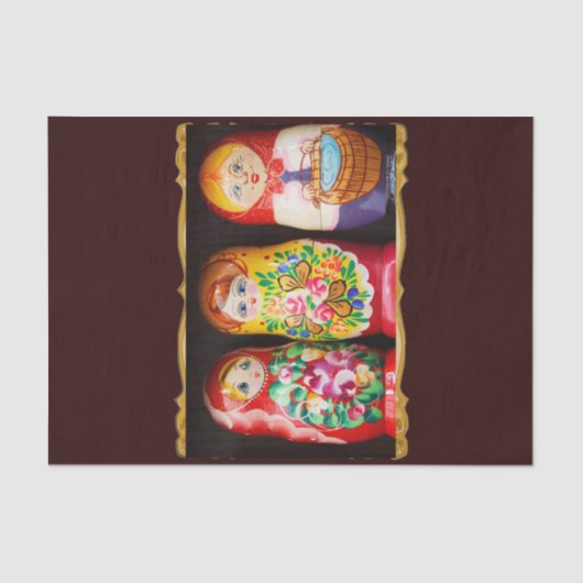 Colorful Matryoshka Dolls Tissuepapier (Voorkant)