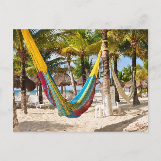 Colorful Mayan Hammock Cozumel Mexico Briefkaart (Voorkant)