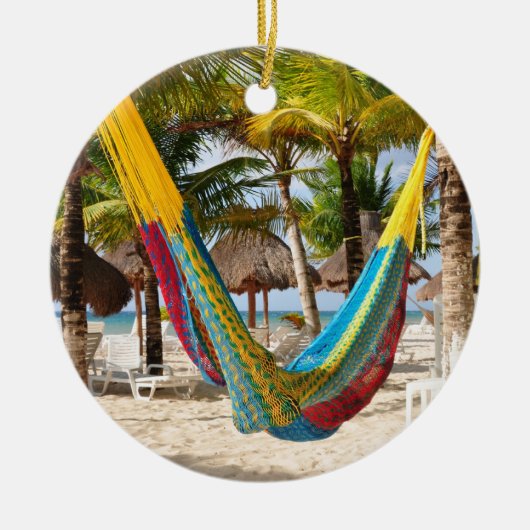 Colorful Mayan Hammock Cozumel Mexico Ornament (Voorkant)