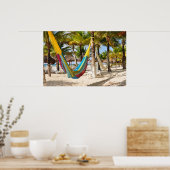 Colorful Mayan Hammock Cozumel Mexico Poster (Keuken)