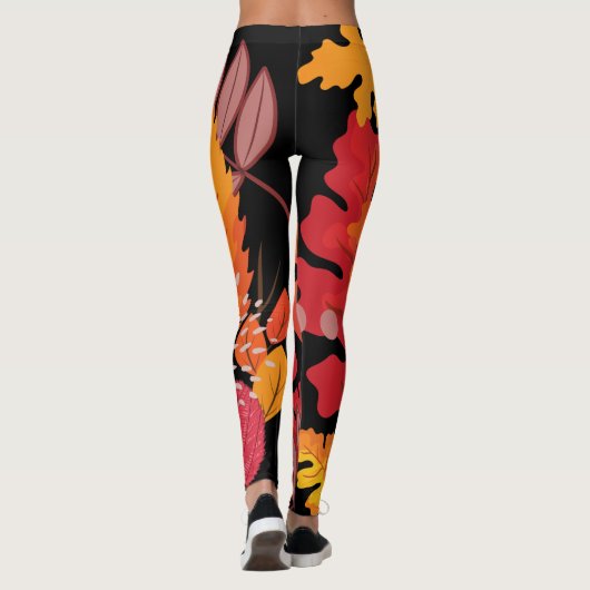 Colorful Meadley of Leaves Leggings (Achterkant)