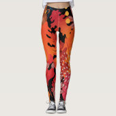 Colorful Meadley of Leaves Leggings (Voorkant)