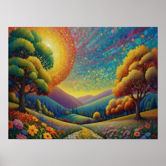 Colorful Meadow Art Poster (Voorkant)
