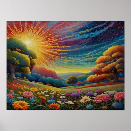 Colorful Meadow Art Poster (Voorkant)