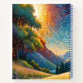 Colorful Meadow Elk with Flowers Art Notitieboek (Achterkant)