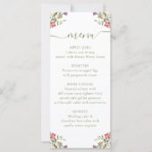 Colorful Meadow Flower Rustic Wedding Menu Card (Voorkant)