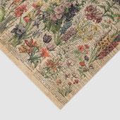 Colorful Meadow Flowers Herbs Dictionary Art Tissuepapier (Detail)