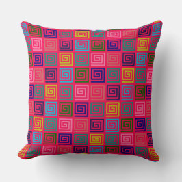 Colorful Meander Modern Geometric Pattern Kussen