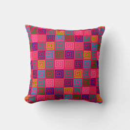 Colorful Meander Modern Geometric Pattern Kussen