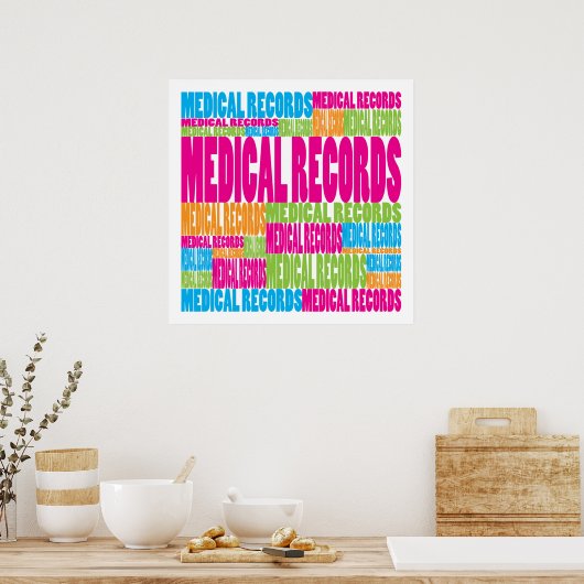 Colorful Medical Records Poster (Keuken)