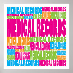 Colorful Medical Records Poster