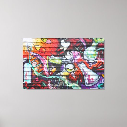 Colorful Medical Theme Graffiti Canvas Afdruk (Voorkant)