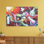 Colorful Medical Theme Graffiti Canvas Afdruk (Insitu (Woonkamer))