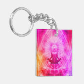 Colorful Meditation Spiritueel Yoga Sleutelhanger (Voorkant Links)