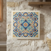 Colorful Mediterranean Pattern Pat#1 ID1195 Tegeltje
