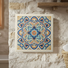 Colorful Mediterranean Pattern Pat#1 ID1195 Tegeltje