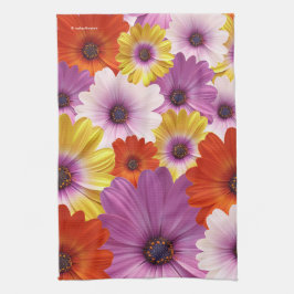 Colorful Medley of African Daisies Flowers Theedoek