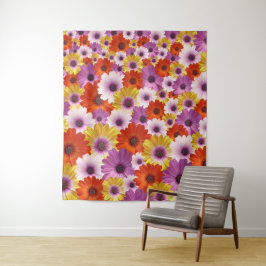 Colorful Medley of African Daisies Flowers Wandkleed