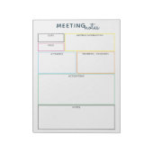 Colorful Meeting Notes Memo Planner-laptop Notitieblok (Linkerzijde)