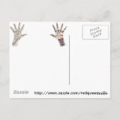 Colorful Mehndi hand Briefkaart (Achterkant)
