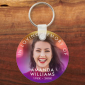 Colorful Memorial Keepsakes in Loving Memory Sleutelhanger (Voorkant)