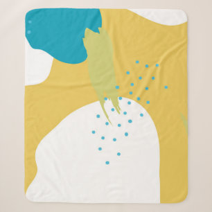 Colorful Memphis design background 80's, 90 Sherpa Deken