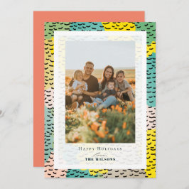 Colorful Memphis kerstfeestdag fotokaart Kaart