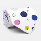 Colorful Memphis Pattern Stropdas (Opgerold)